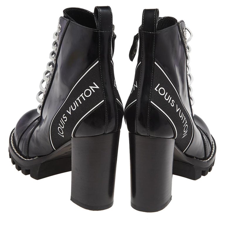 Louis Vuitton Black Patent Leather Star Trail Heeled Sandals – Boutique  LUC.S