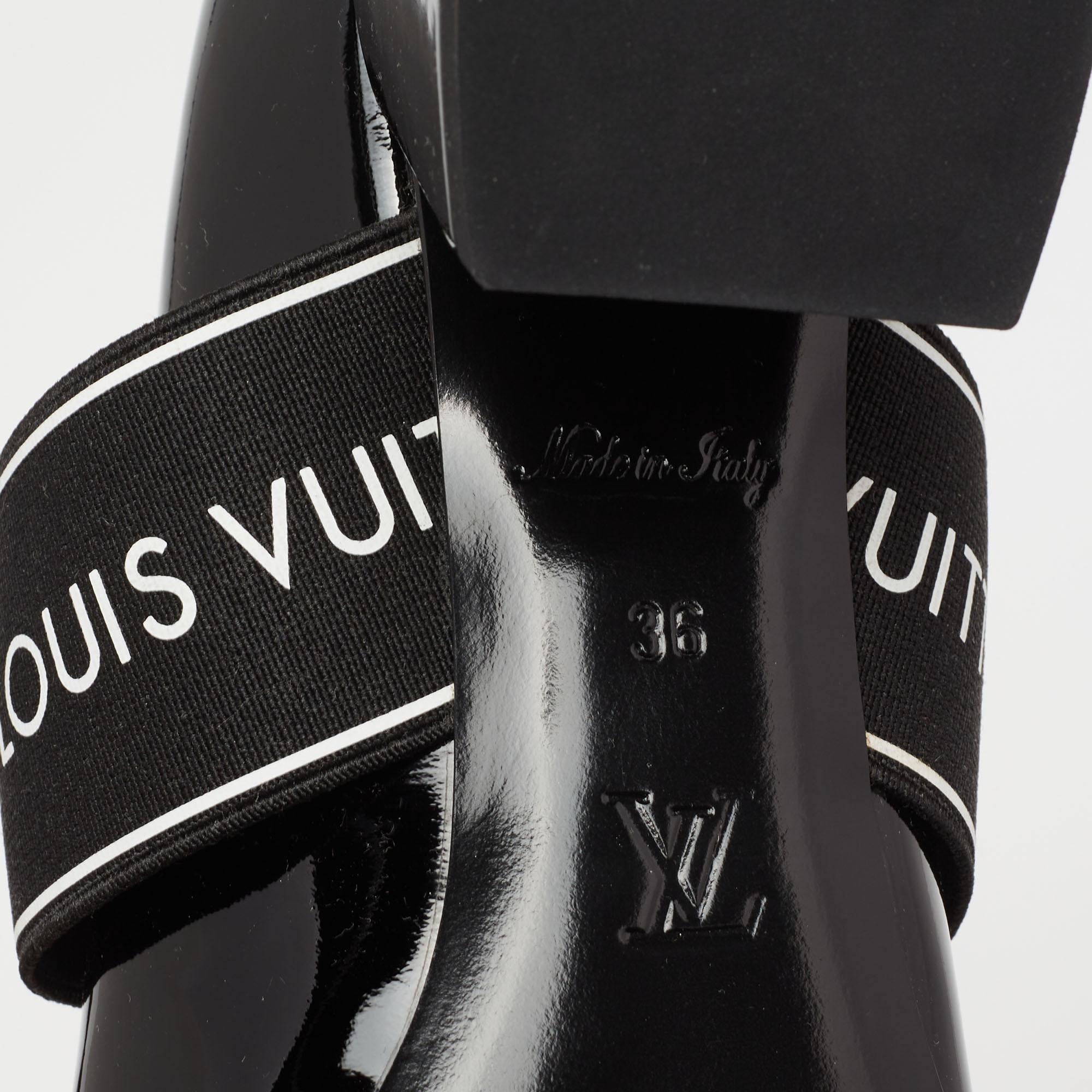 Louis Vuitton Black Patent Leather Uncover Pumps Size 36 2