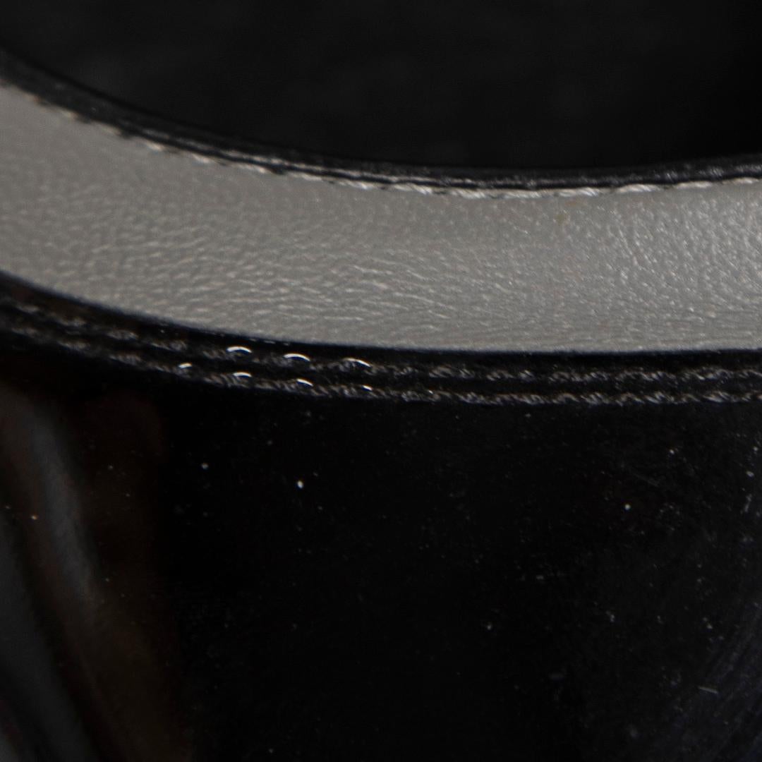 Louis Vuitton Black Patent Logo Print Strap Flats Size IT 38 1