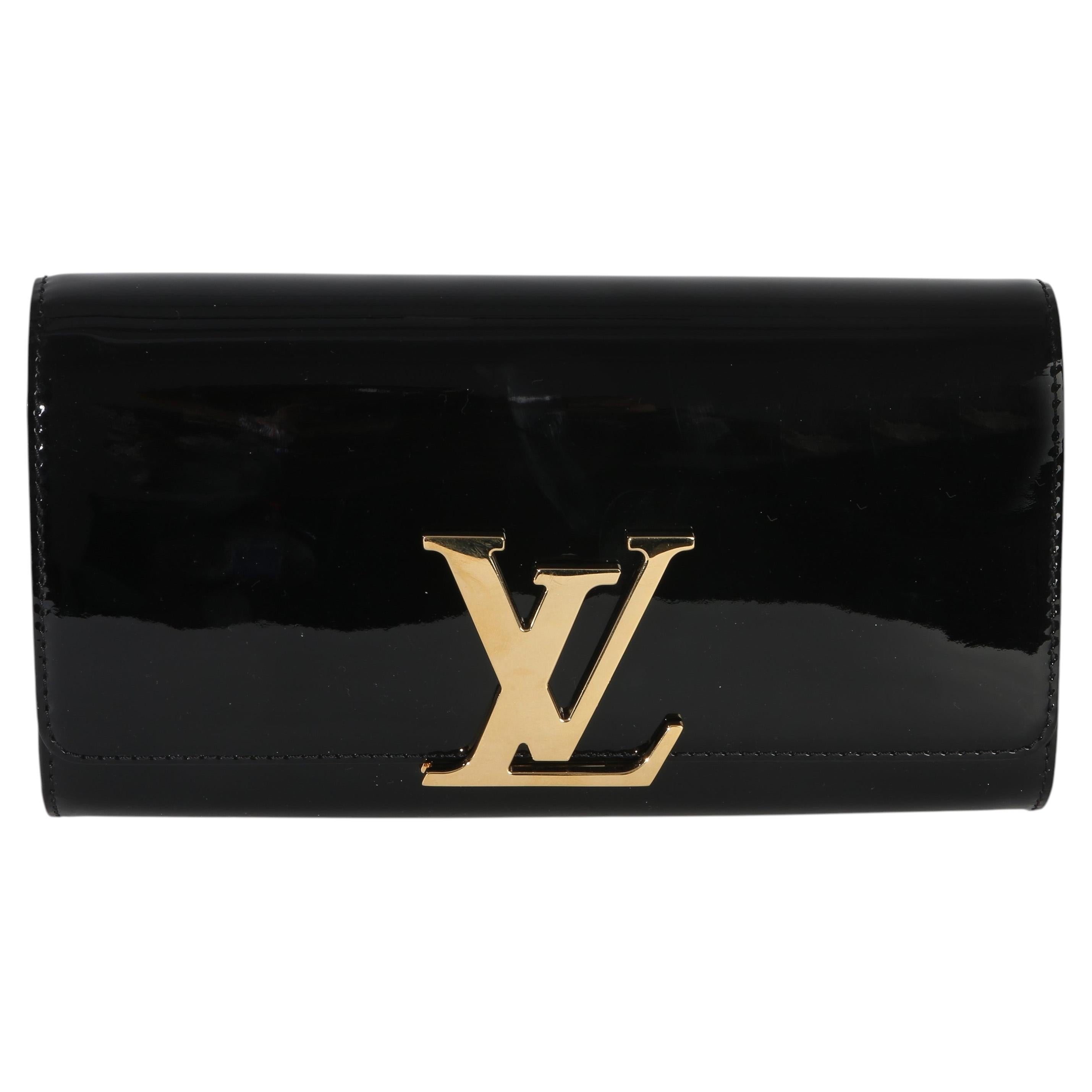 Louis Vuitton Black Patent Louise Clutch