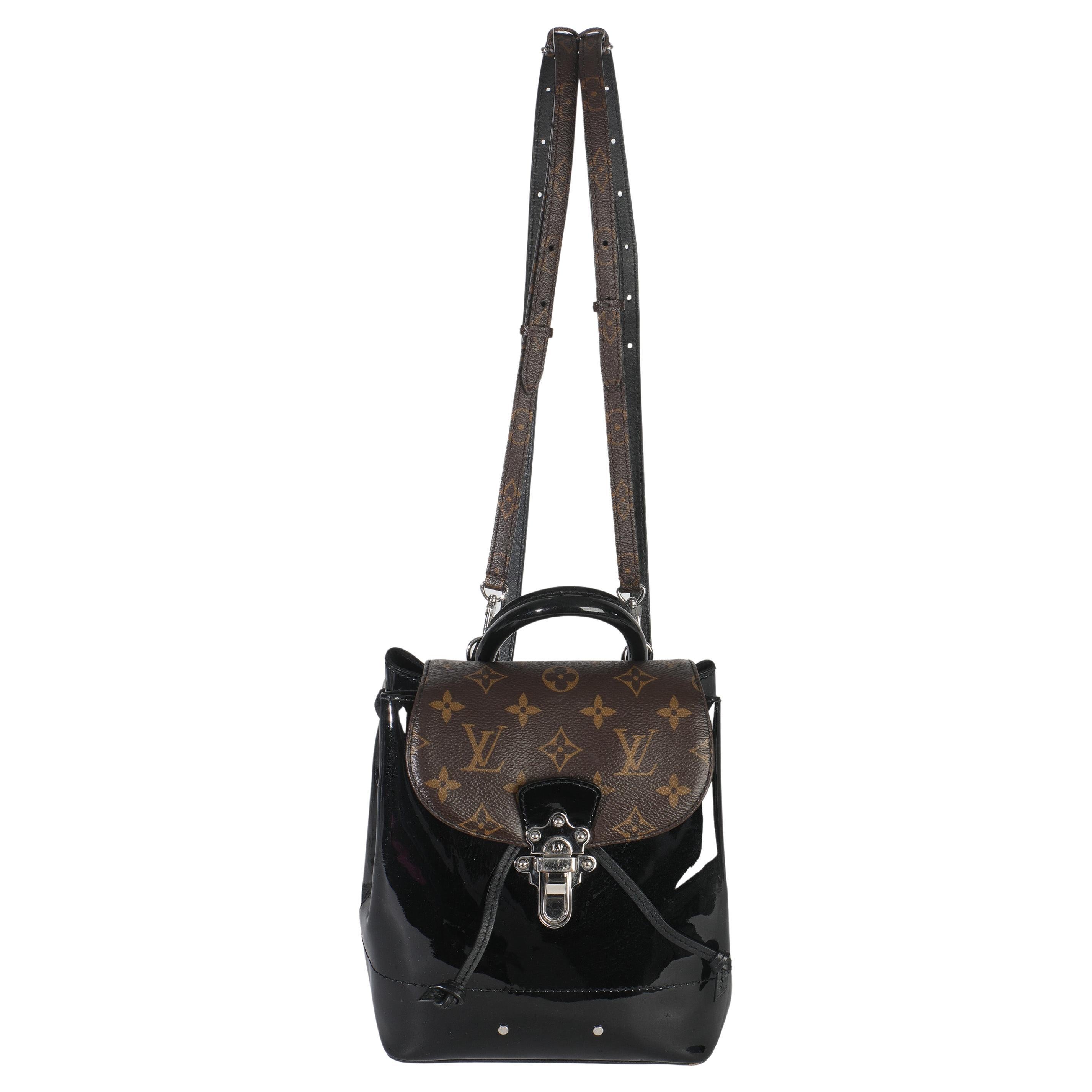 Louis Vuitton Black Patent Monogram Hot Springs Backpack For Sale