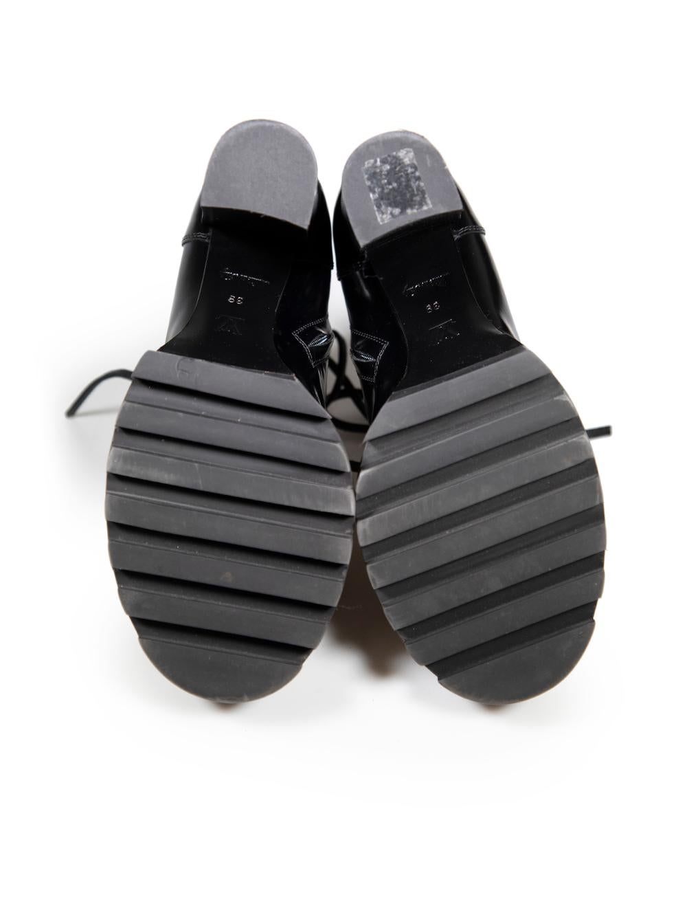 Women's Louis Vuitton Black Patent Star Trail Ankle Boots Size IT 39 For Sale