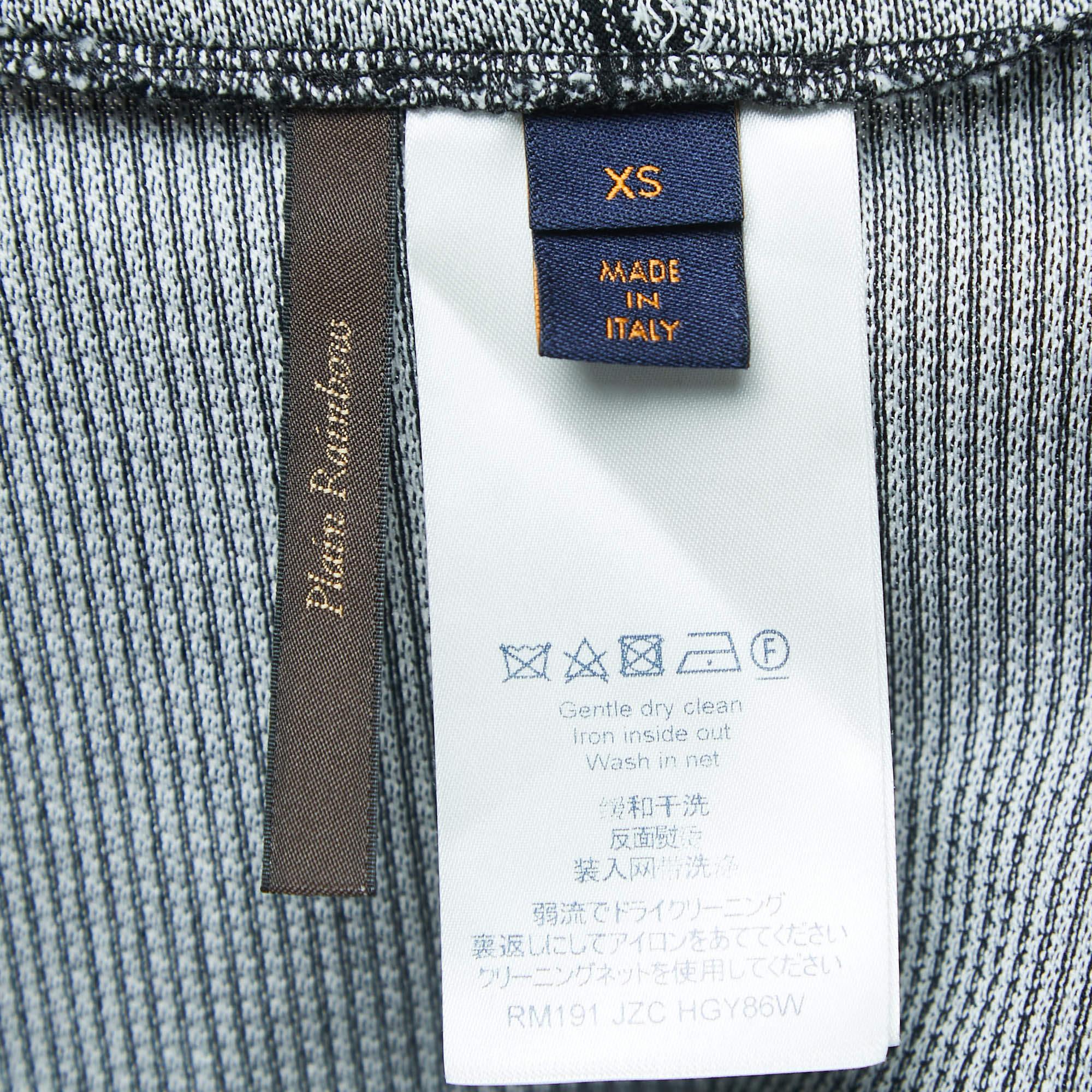 Louis Vuitton Black Patterned Cotton Crew Neck Half Sleeve T-Shirt XS 2