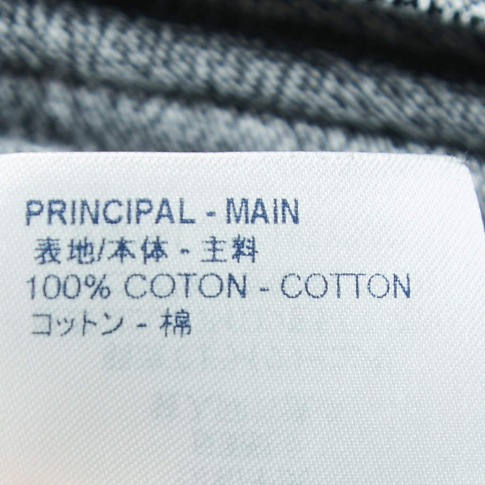 Louis Vuitton Black Patterned Cotton Crew Neck Half Sleeve T-Shirt XS 3