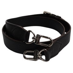 Louis Vuitton Black Pebbled Leather Adjustable Bag Strap