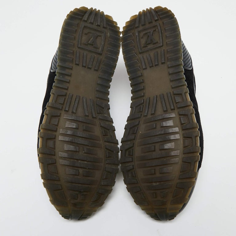 LOUIS VUITTON Nubuck Calfskin Perforated Run Away Sneakers 38