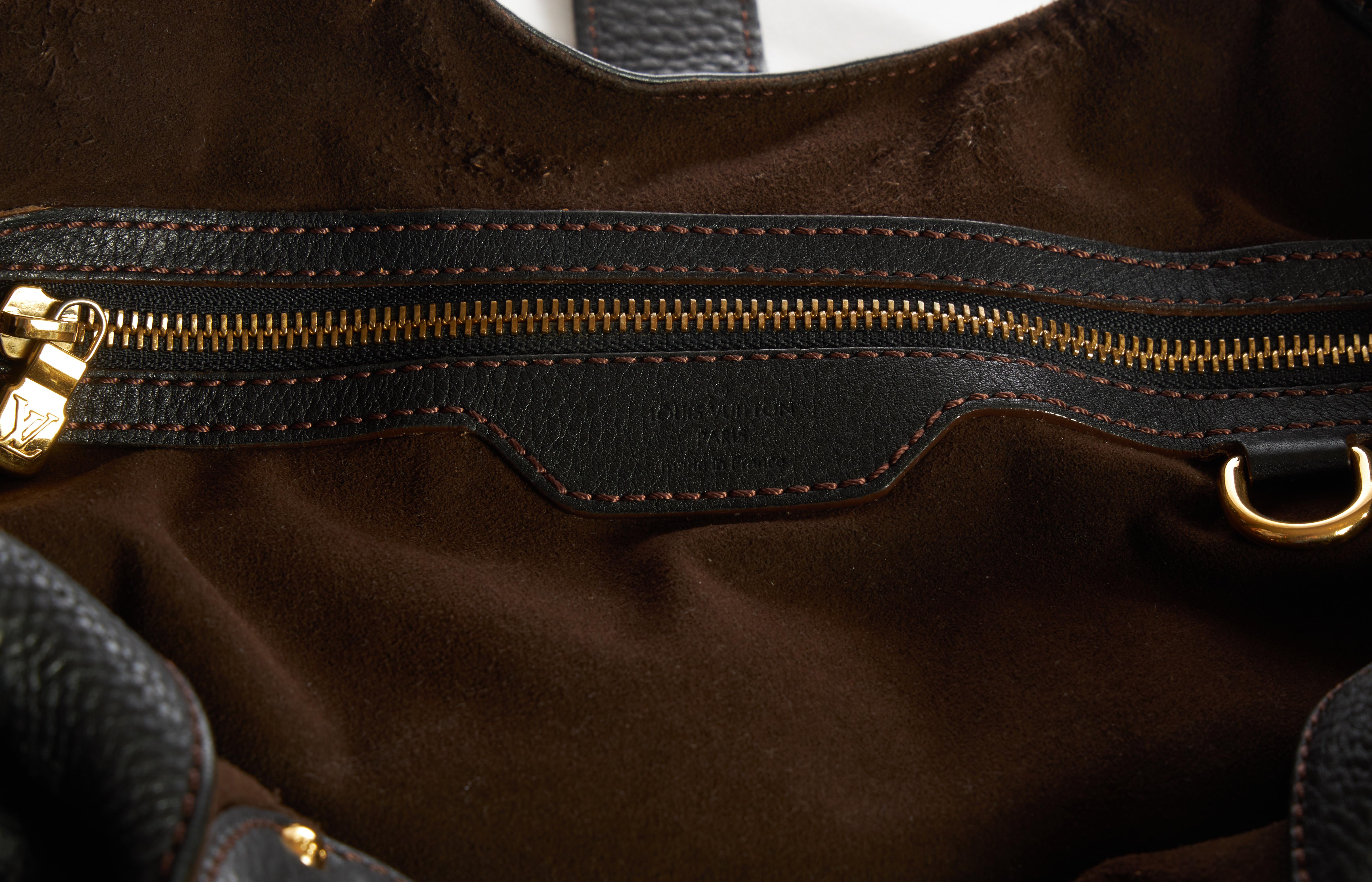 Louis Vuitton Black Perforated Mahina Tote VintageLuxNov200200 master