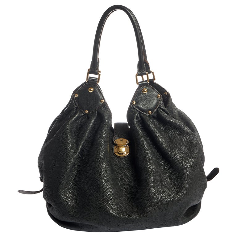 louis vuitton black leather purse