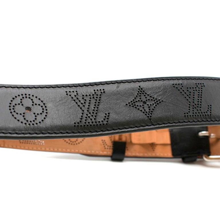 Louis Vuitton Matte Black Monogram Belt Size 95/38