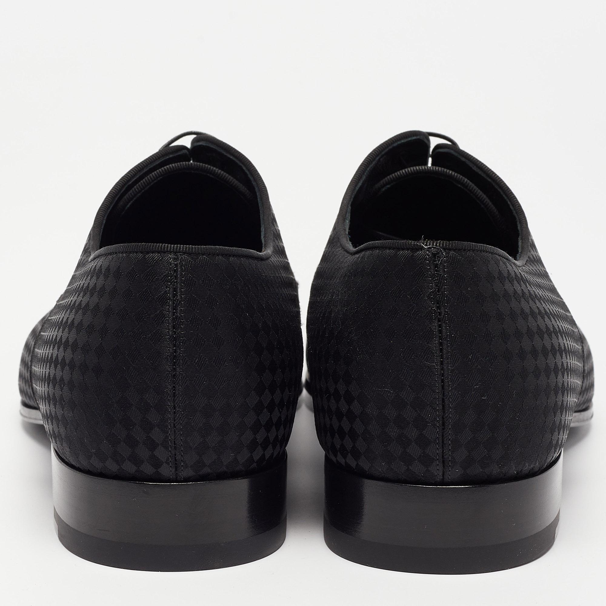 Louis Vuitton Black Petit Damier Fabric Solferino Derby Size 42.5 1