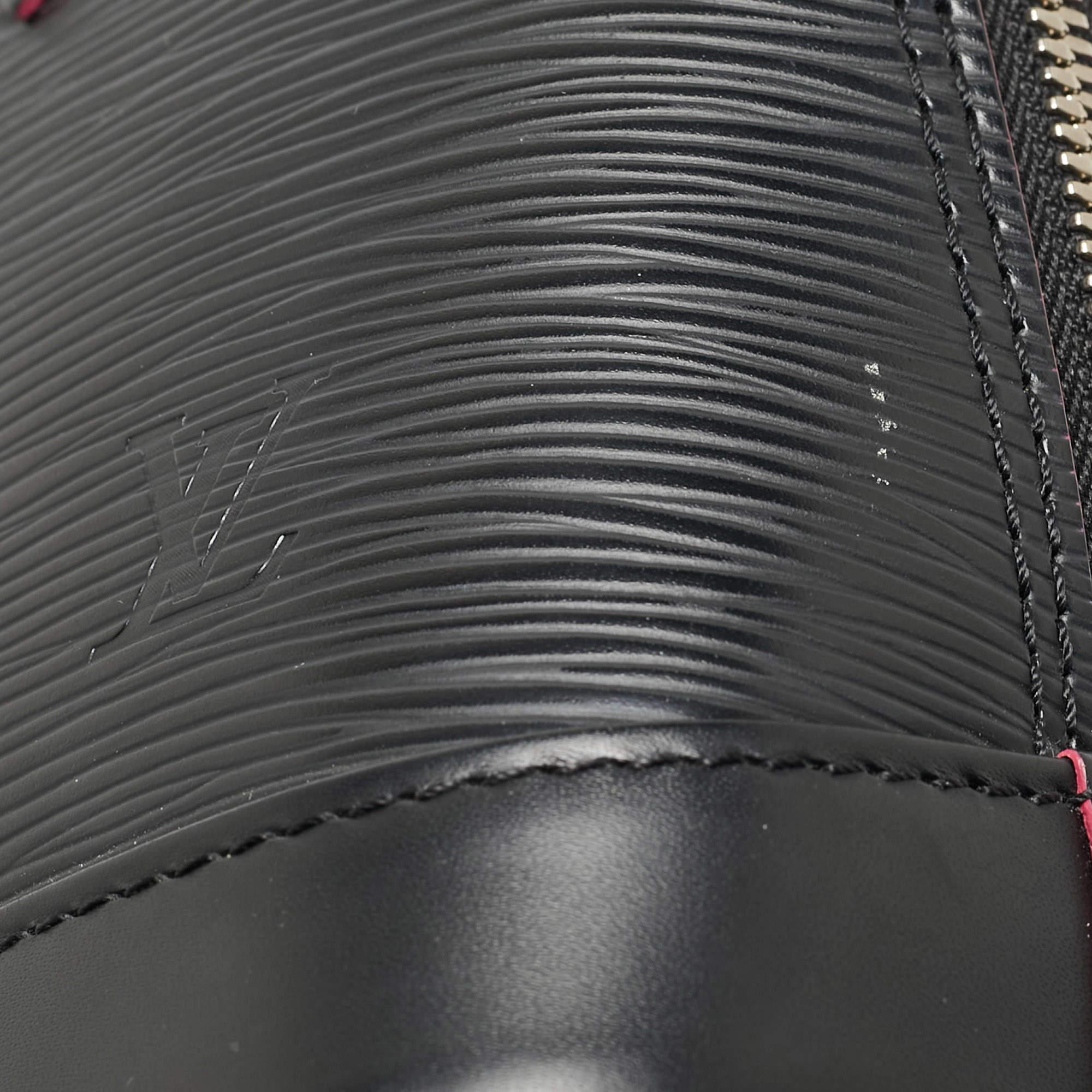 Louis Vuitton Black/Pink Epi Leather Alma BB Bag 8