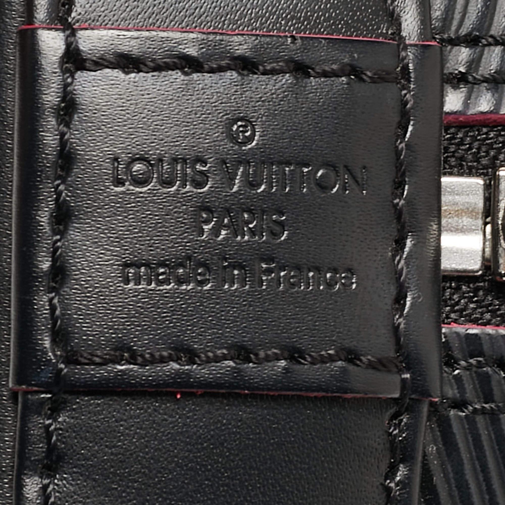 Louis Vuitton Black/Pink Epi Leather Alma BB Bag For Sale 1