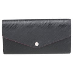 Louis Vuitton Black/Pink Epi Leather Sarah Wallet