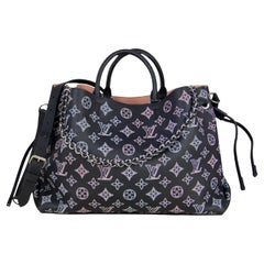 Louis Vuitton Black/ Pink Gradient Monogram Mahina Leather Bella Tote Bag