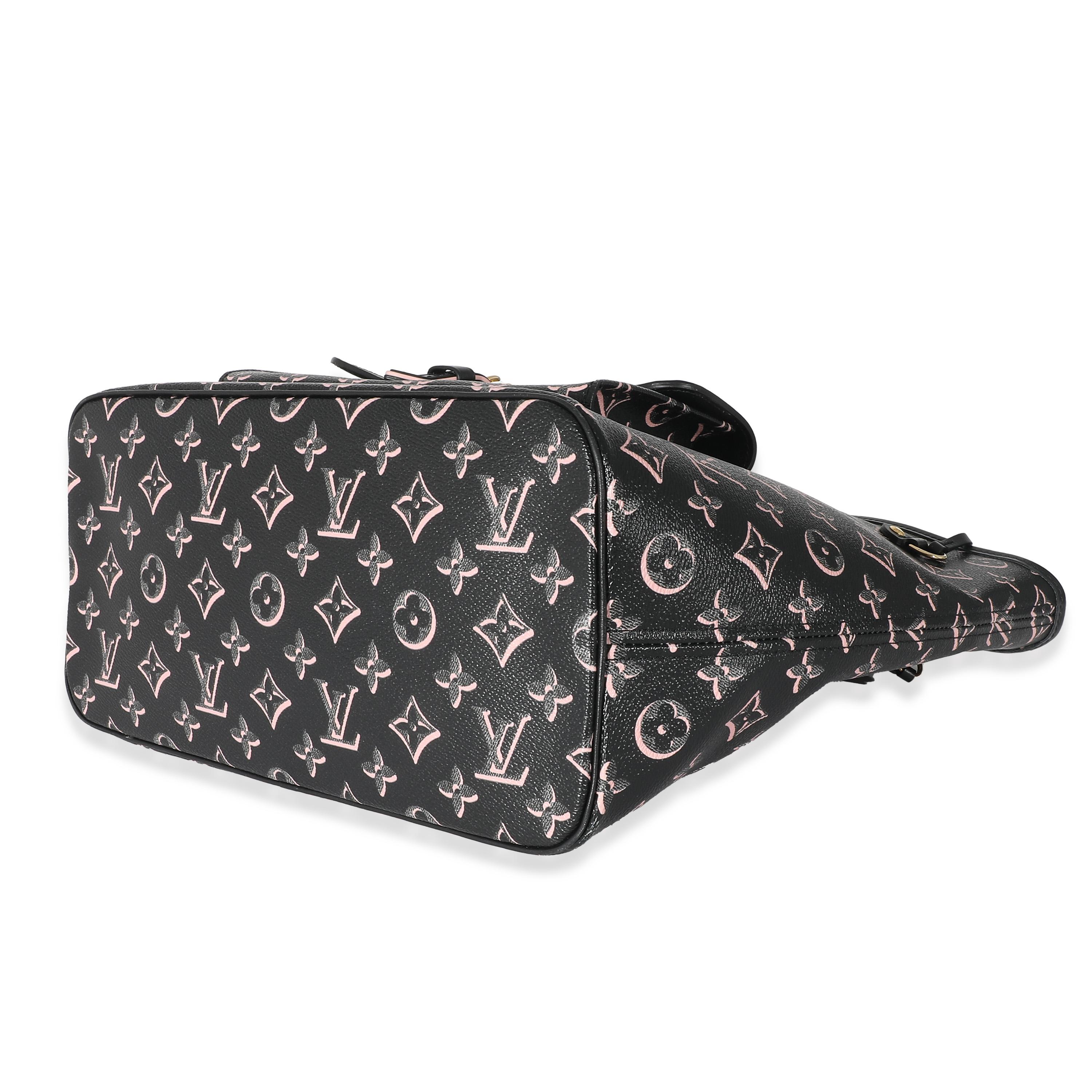 Louis Vuitton Black Pink Monogram Canvas Fall For You Neverfull MM 1
