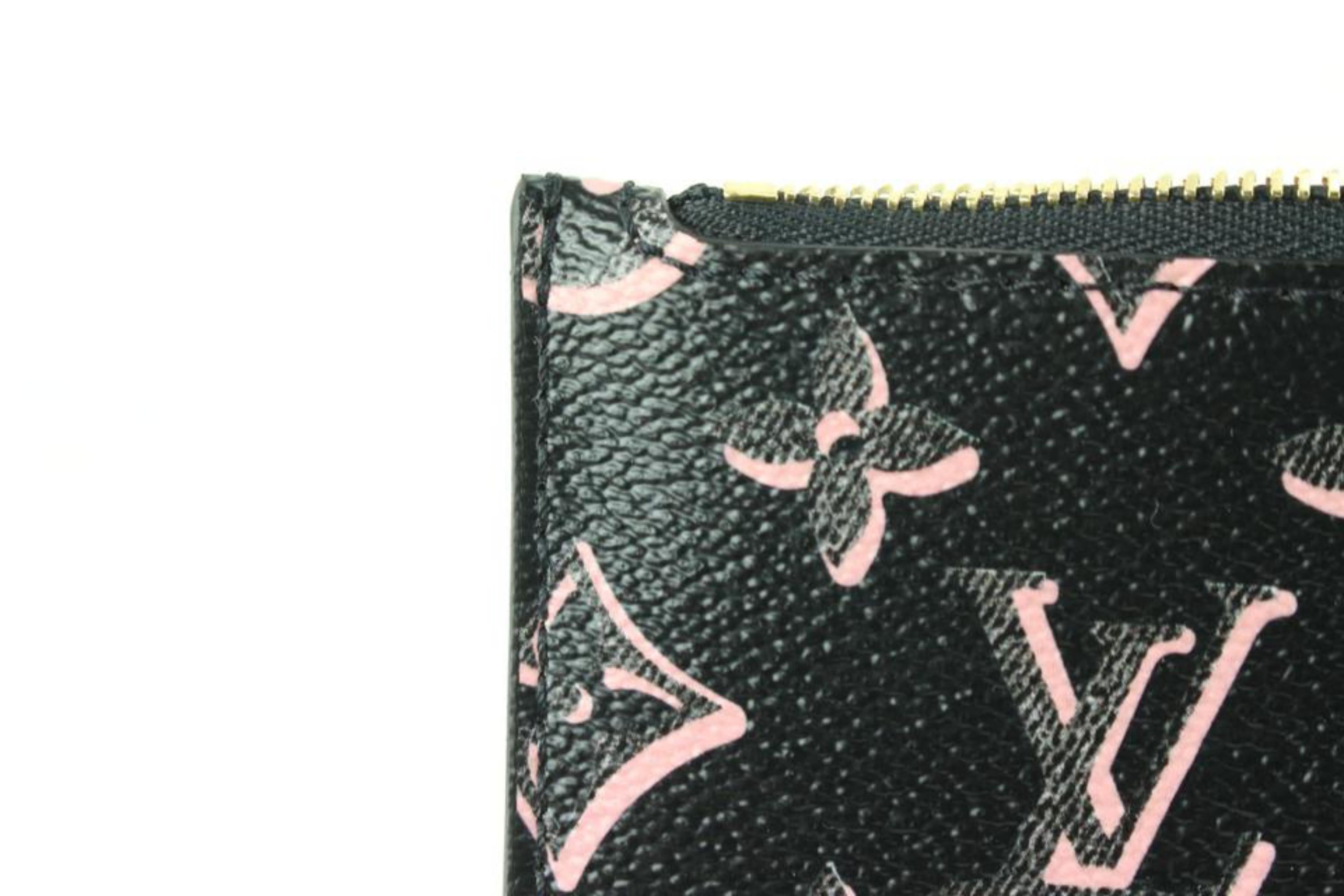 Louis Vuitton Black Pink Monogram Fall for You Neverfull Pochette MM or 62lz718s In New Condition For Sale In Dix hills, NY