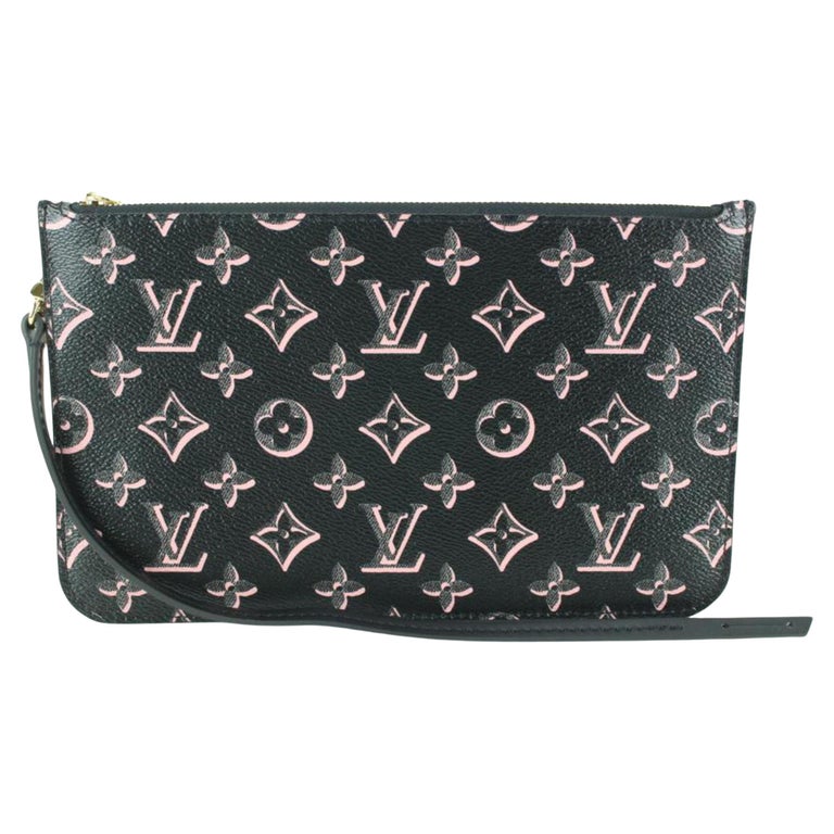 Louis Vuitton Black Pink Monogram Fall for You Neverfull Pochette mm or GM 62lz718s
