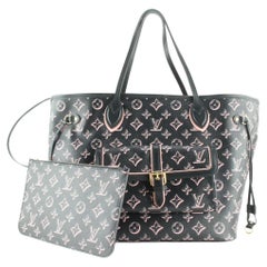 Louis Vuitton Black Pink Monogram Fall for You Neverfulll MM with Pouch 2LU0224
