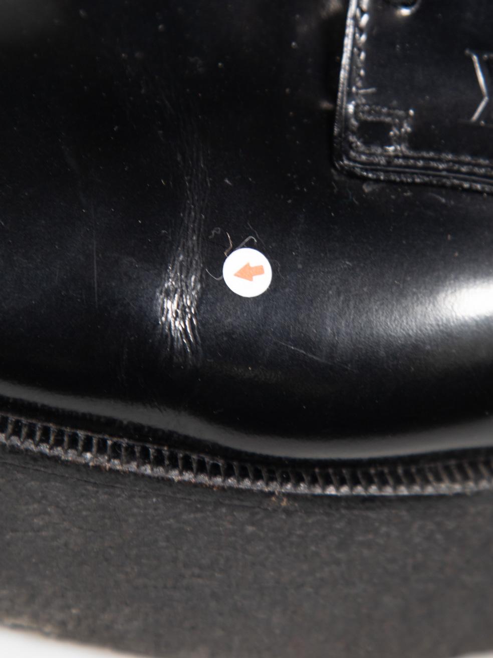Louis Vuitton Schwarz Plateau Leder Oxfords Größe IT 38.5 im Angebot 6