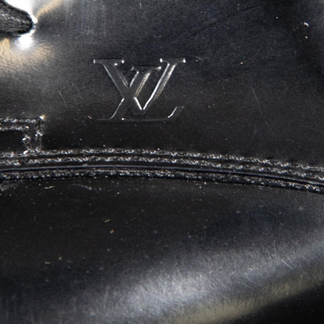 Louis Vuitton Schwarz Plateau Leder Oxfords Größe IT 38.5 im Angebot 1