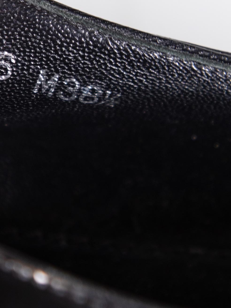 Louis Vuitton Schwarz Plateau Leder Oxfords Größe IT 38.5 im Angebot 2