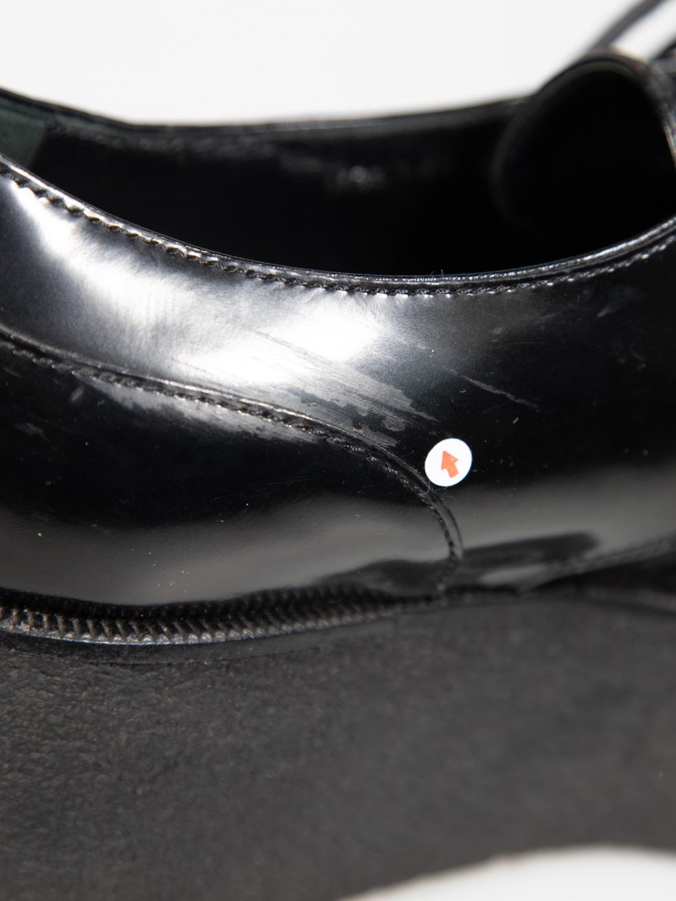 Louis Vuitton Schwarz Plateau Leder Oxfords Größe IT 38.5 im Angebot 3