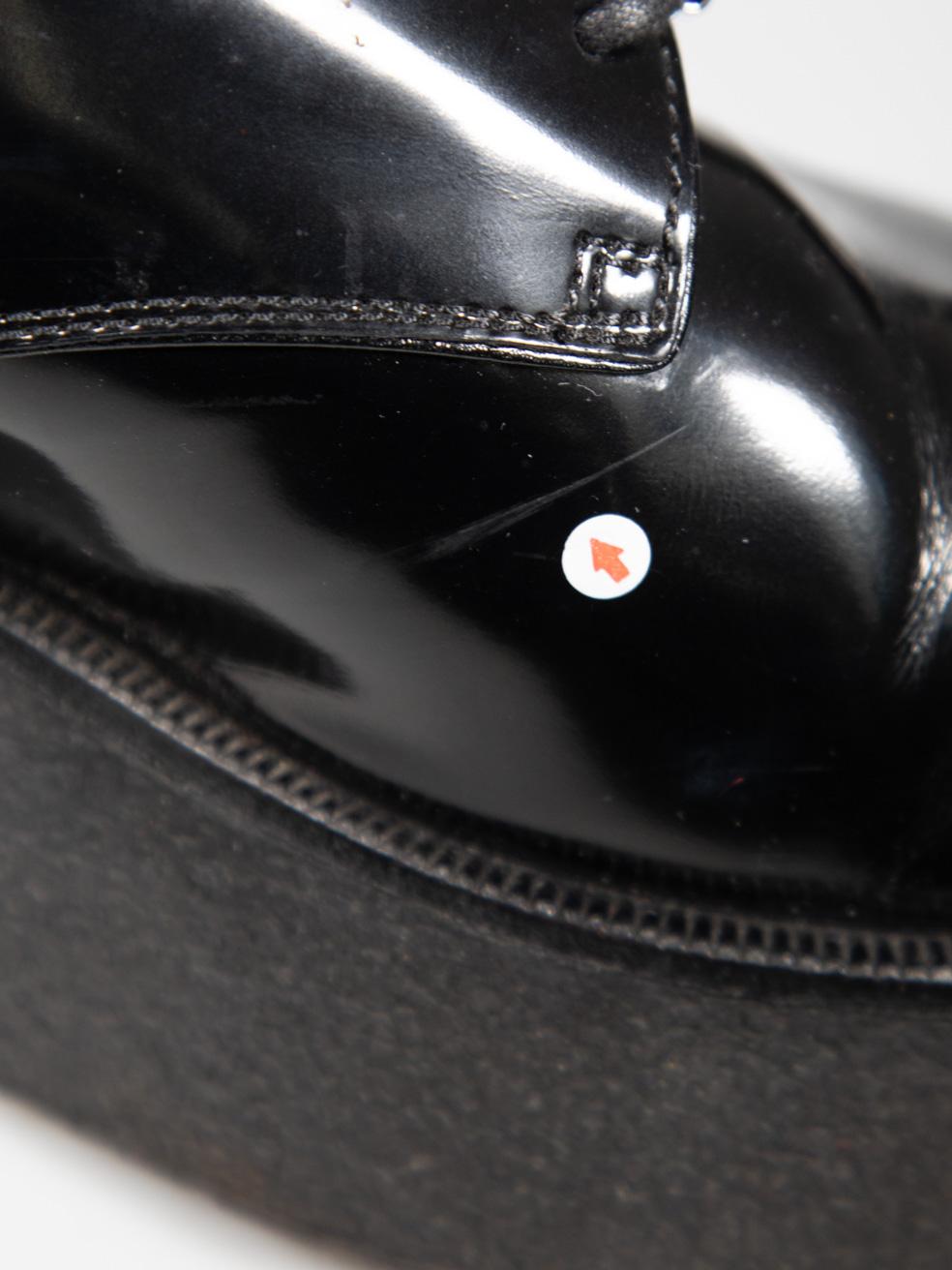 Louis Vuitton Schwarz Plateau Leder Oxfords Größe IT 38.5 im Angebot 4