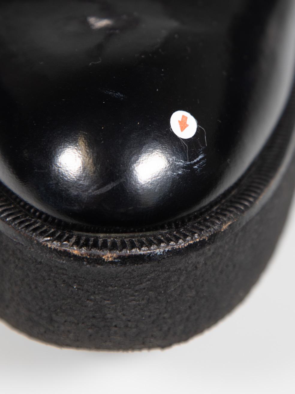 Louis Vuitton Schwarz Plateau Leder Oxfords Größe IT 38.5 im Angebot 5