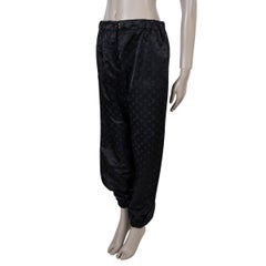 LOUIS VUITTON black polyamide 2024 STENCIL EFFECT MONOGRAM JOGGING Pants 40 M