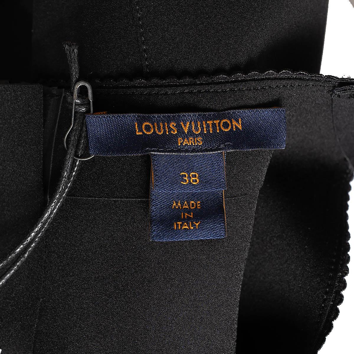 LOUIS VUITTON black polyamide SLEEVELESS SHEATH Dress 38 S For Sale 5