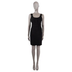LOUIS VUITTON black polyamide SLEEVELESS SHEATH Dress 38 S