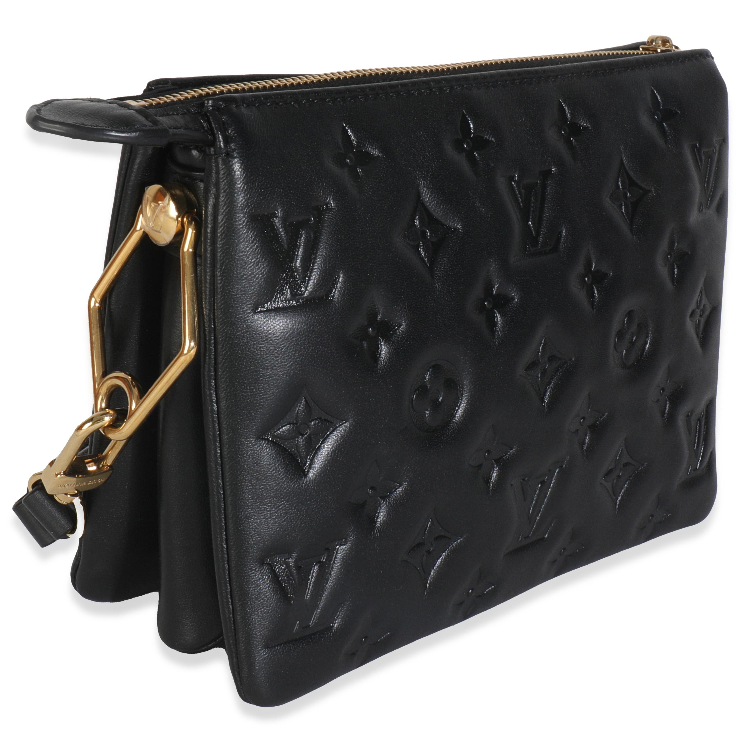 Noir Louis Vuitton Black Puffy Monogram Lambskin Coussin BB en vente