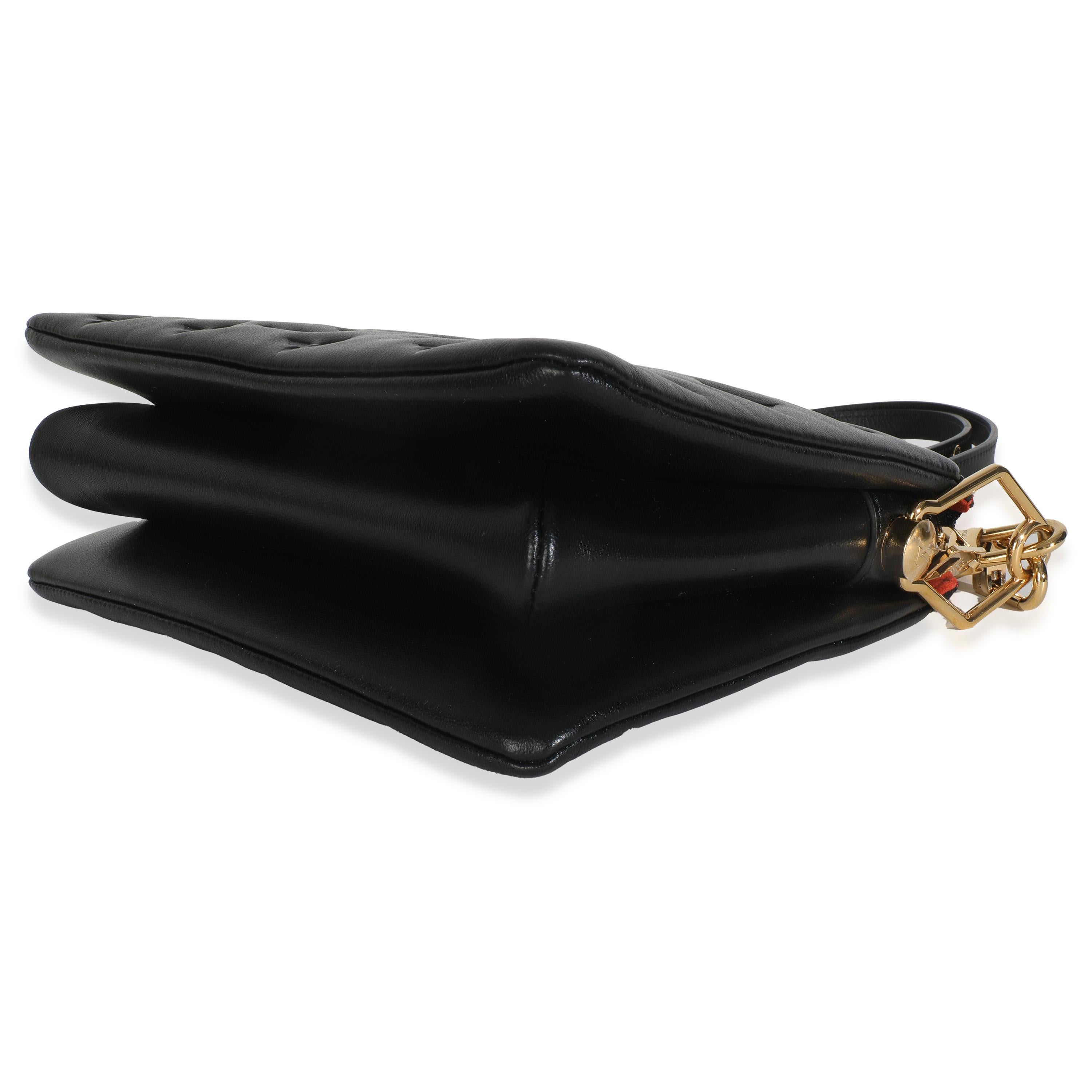 Louis Vuitton Black Puffy Monogram Lambskin Coussin BB Pour femmes en vente