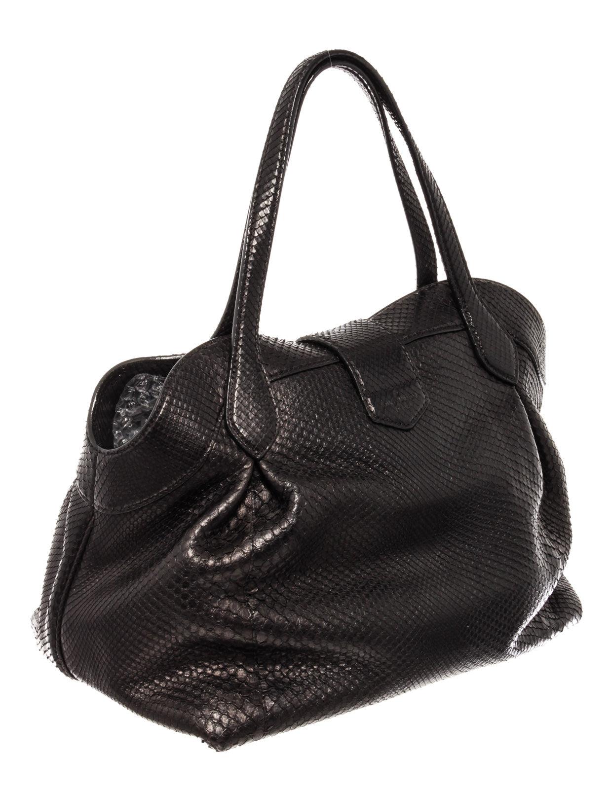 Louis Vuitton Black Python Cirrus MM Shoulder Bag In Good Condition In Irvine, CA