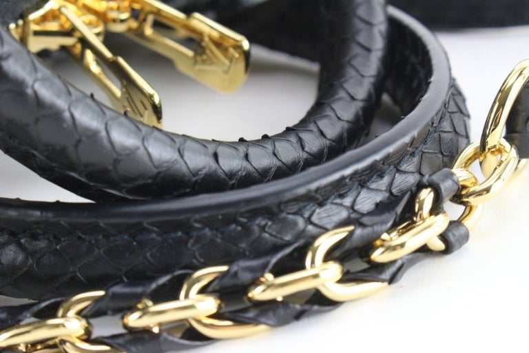 Louis Vuitton Black Python Speedy 20 Bandouliere 5LK0315