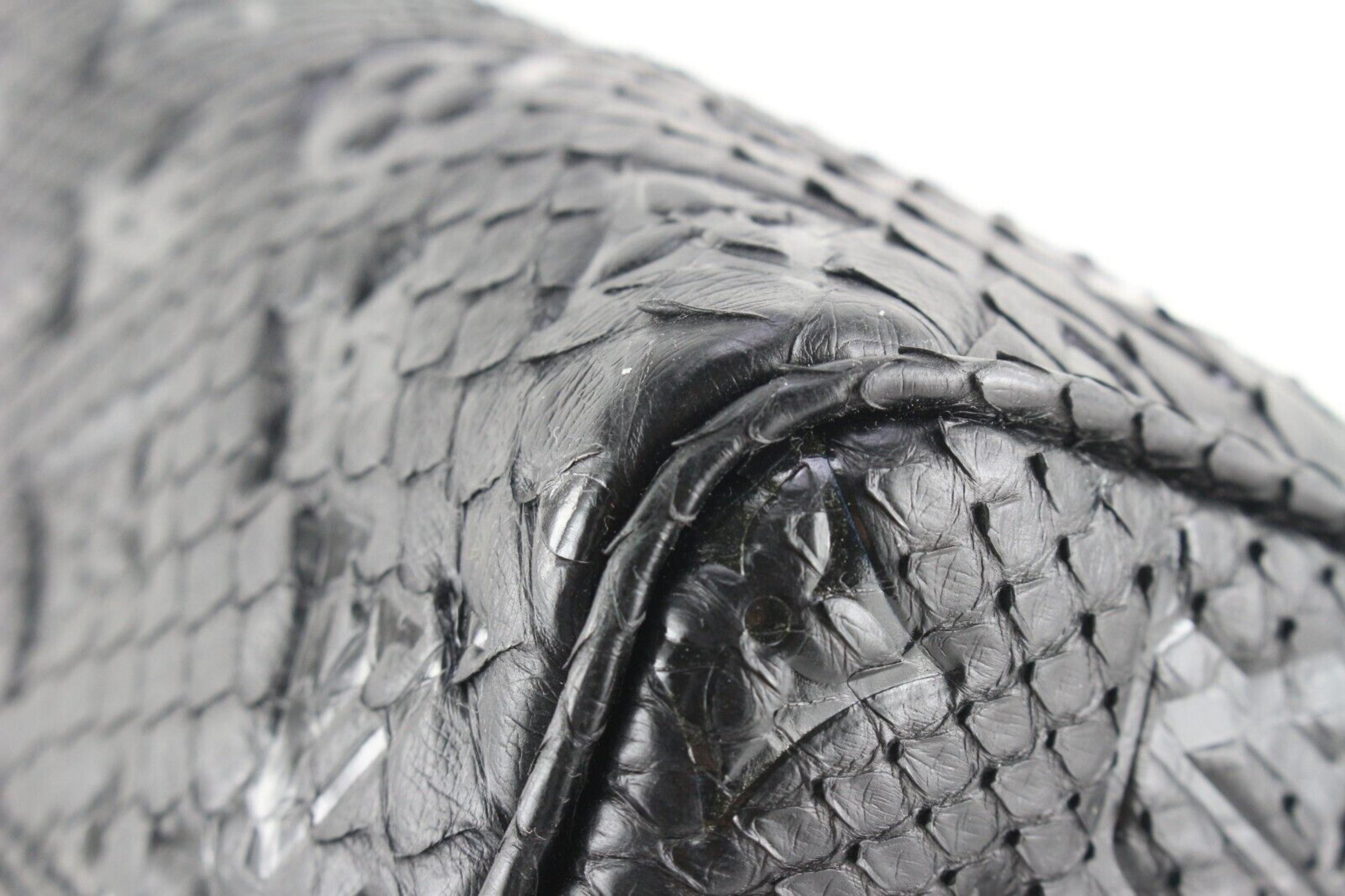 Louis Vuitton Black Python Speedy 20 Bandouliere 5LK0315 In New Condition In Dix hills, NY