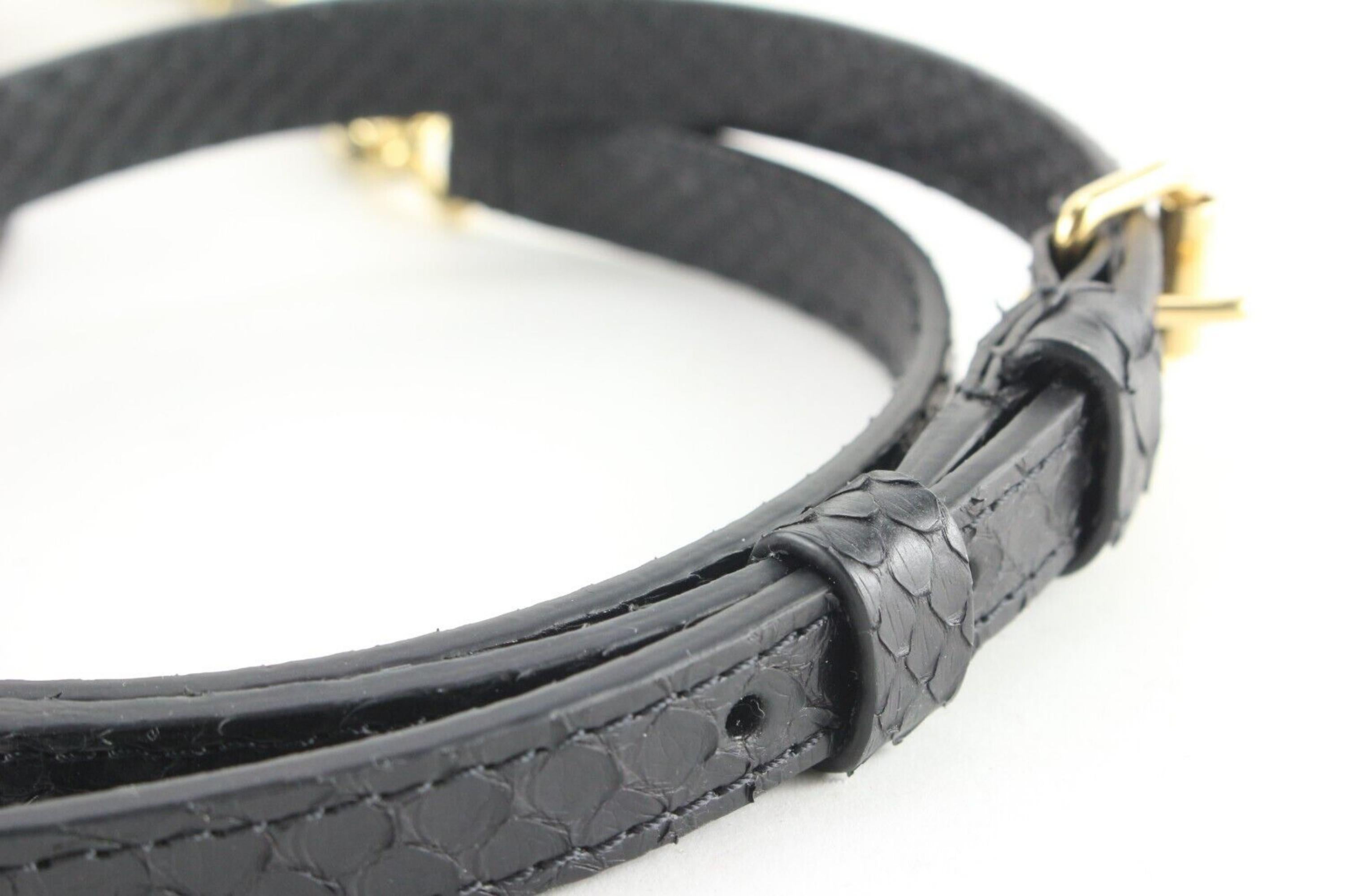 Louis Vuitton Black Python Speedy 20 Bandouliere 5LK0315 For Sale 3