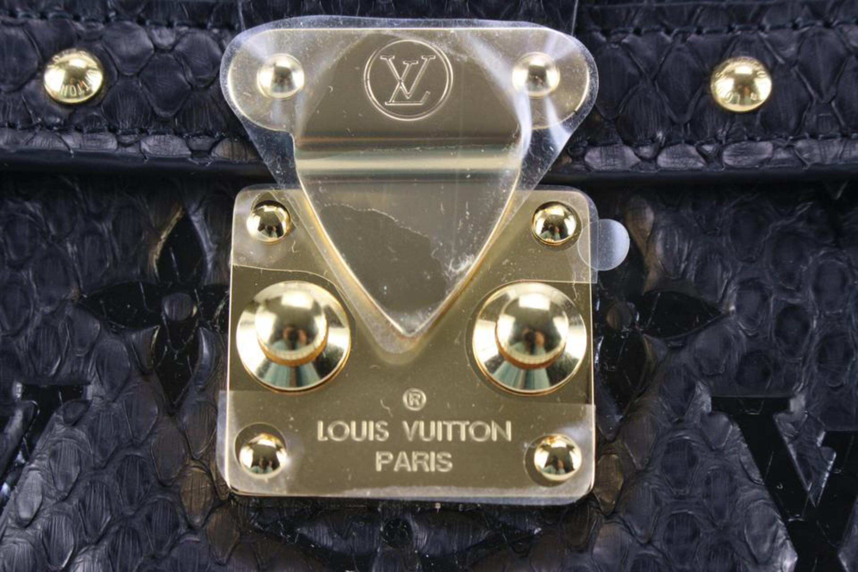 Louis Vuitton Black PythonTrunk Chain Wallet 15lz810s For Sale 2