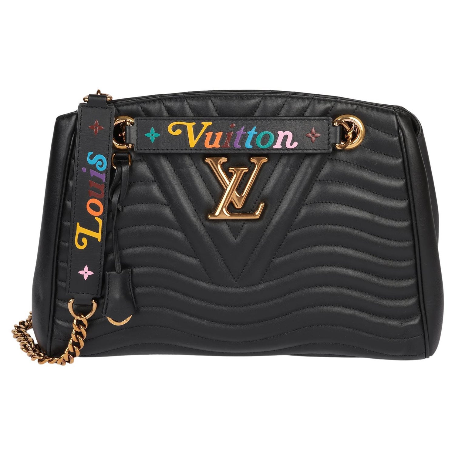 Louis Vuitton New Wave Chain Bag PM Black Cowhide