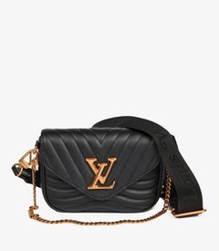 Louis Vuitton Black Quilted Calfskin Leather New Wave Multi Pochette