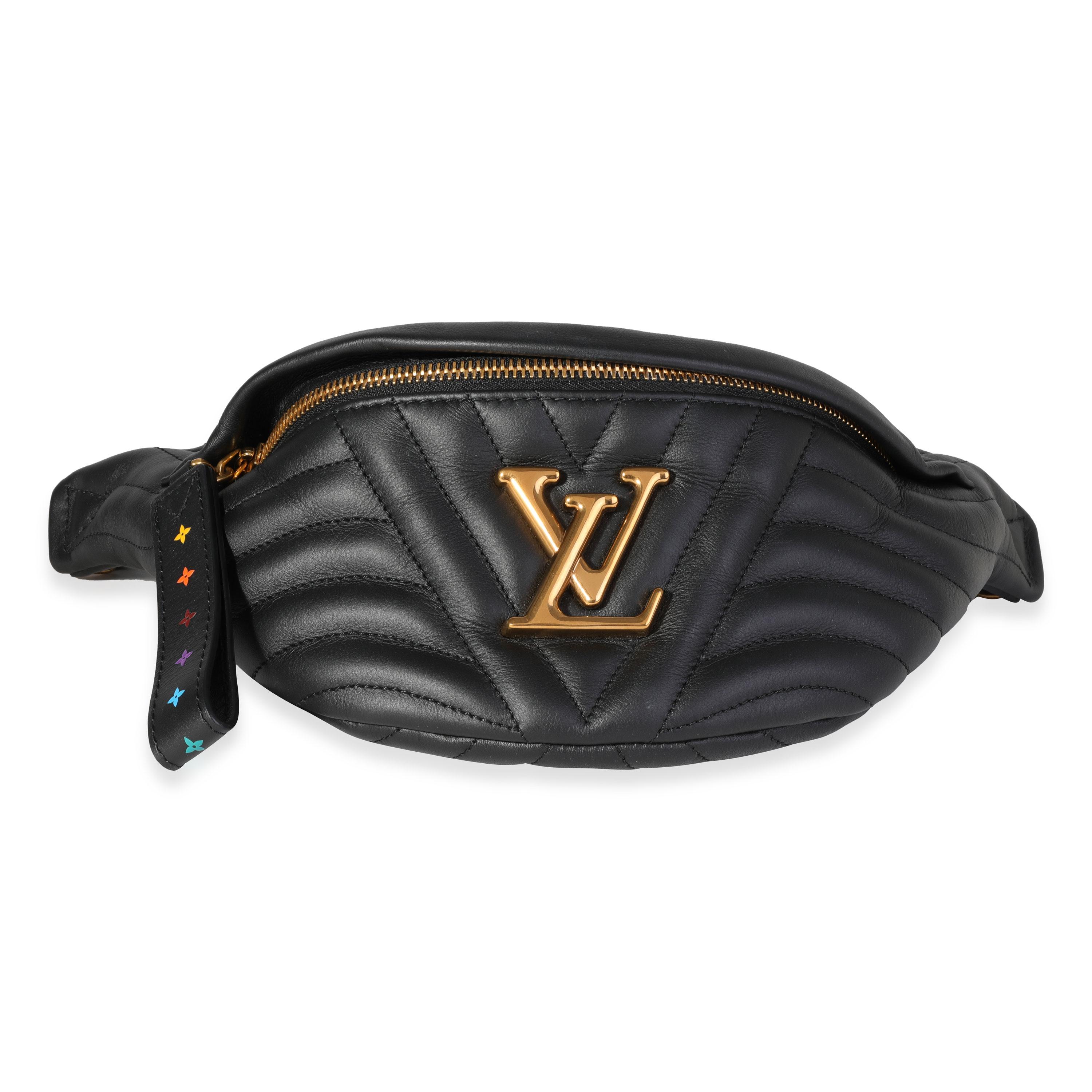 Louis Vuitton Black Quilted Leather New Wave Bumbag In Good Condition In New York, NY