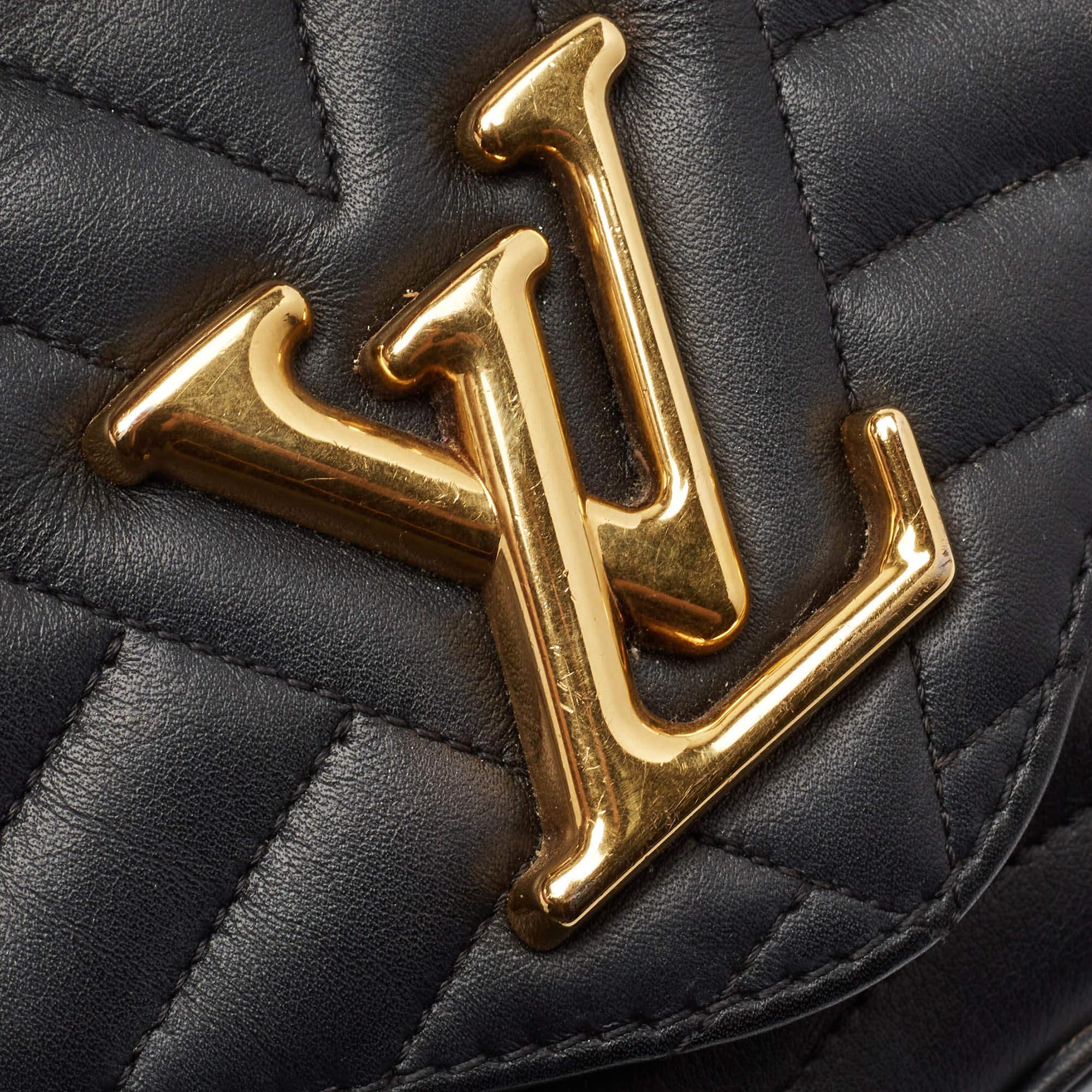 Louis Vuitton Black Quilted Leather New Wave Chain MM Bag 3