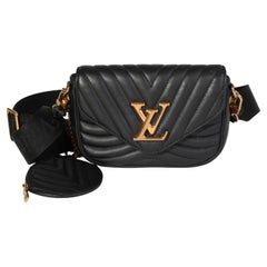 New Louis Vuitton Black Leather Multi Pochette Bag For Sale at 1stDibs