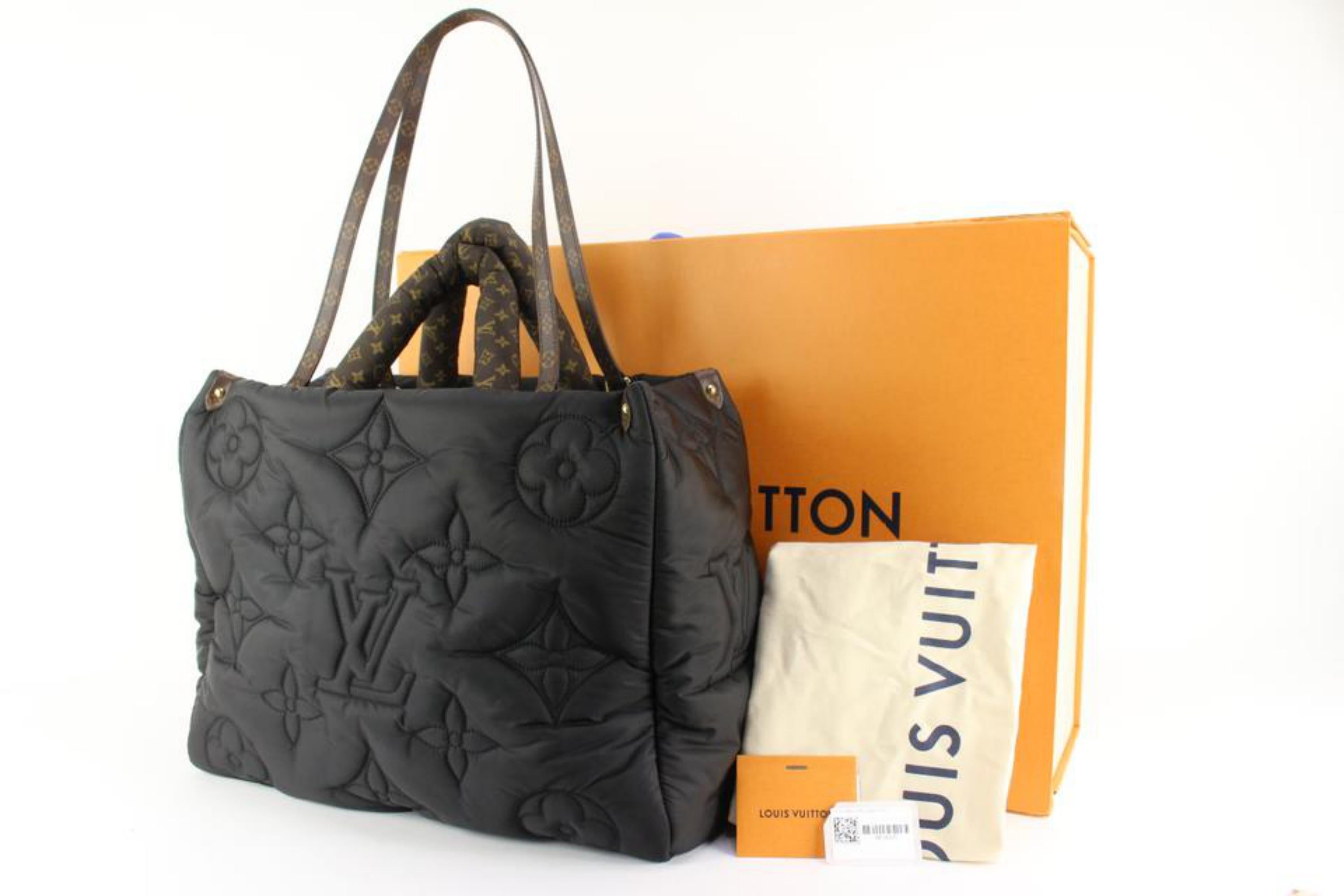 Louis Vuitton Black Quilted Puffer Monogram Pillow Onthego GM 49lz55s 5