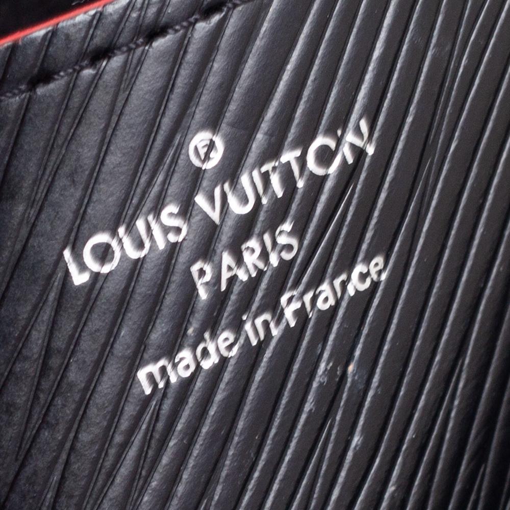 Louis Vuitton Black/Red Epi Leather Floral Motif Twist MM Bag 3
