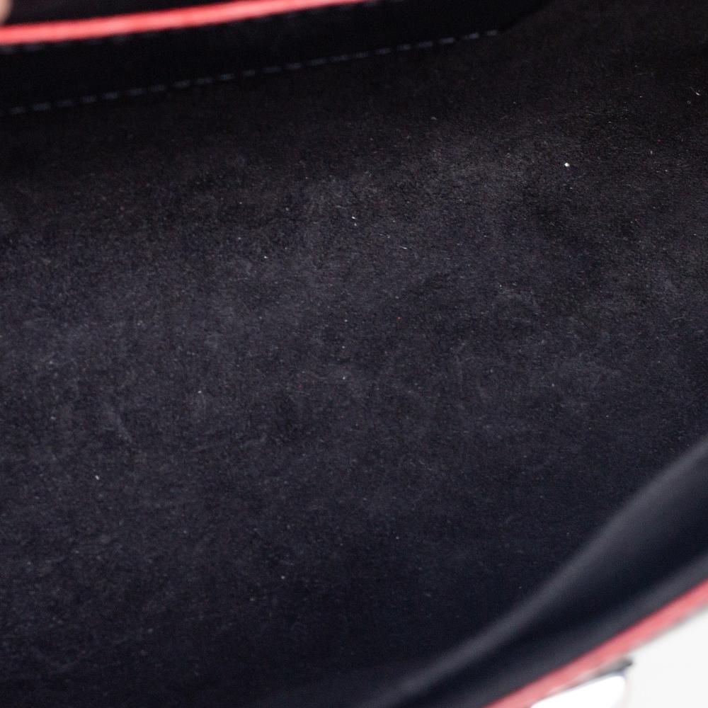 Louis Vuitton Black/Red Epi Leather Floral Motif Twist MM Bag 1
