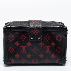 Louis Vuitton Black/Red Infrarouge Coated Canvas Petite Malle Soft  MM Bag