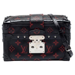 Louis Vuitton Black/Red Infrarouge Coated Canvas Petite Malle Soft  MM Bag