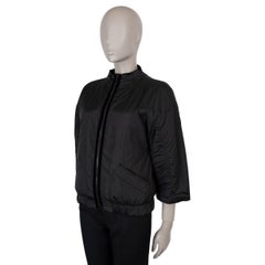 LOUIS VUITTON black REVERSIBLE SHEARLING & NYLON Windbreaker Jacket 38 S
