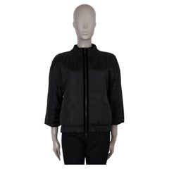 LOUIS VUITTON black REVERSIBLE SHEARLING 
NYLON Windbreaker Jacket 38 S